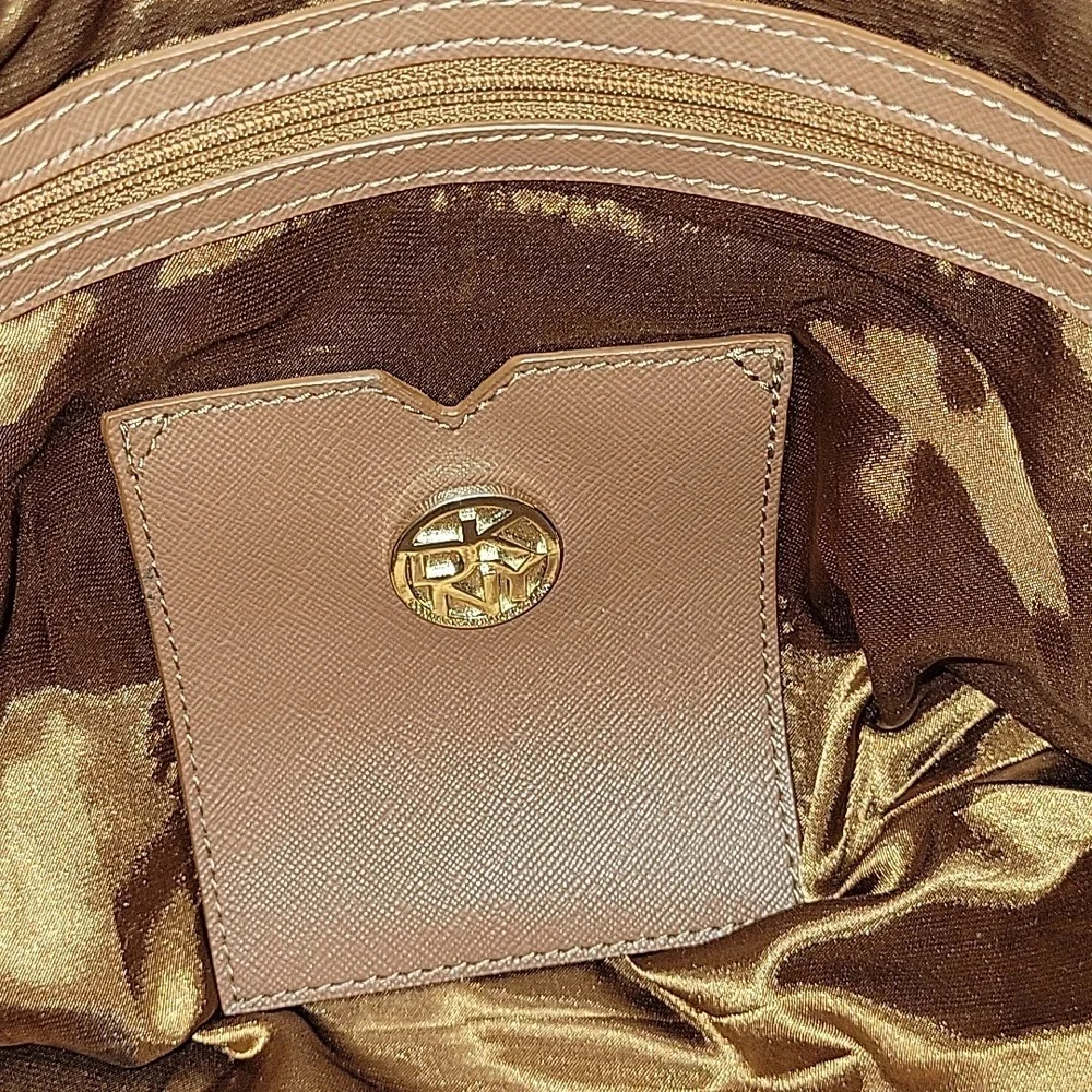 DKNY Red/Orange Leather Handbag